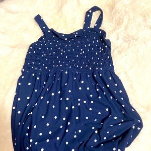 Navy Polka-dot Romper